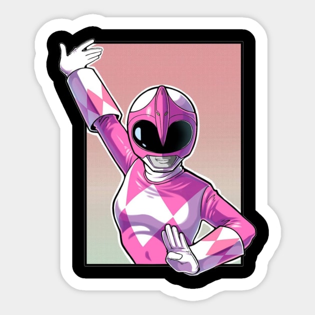 pink ranger Sticker by fancy ghost